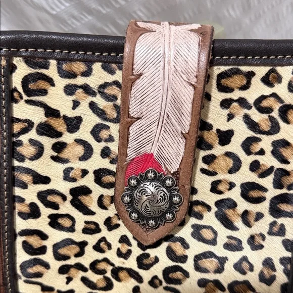 Myra Bag Leopard Print tooled leather crossbody - Picture 2 of 7